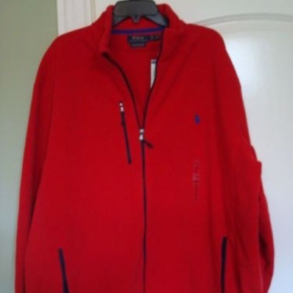 NWT Ralph Lauren Red Fleece Jacket 1XB